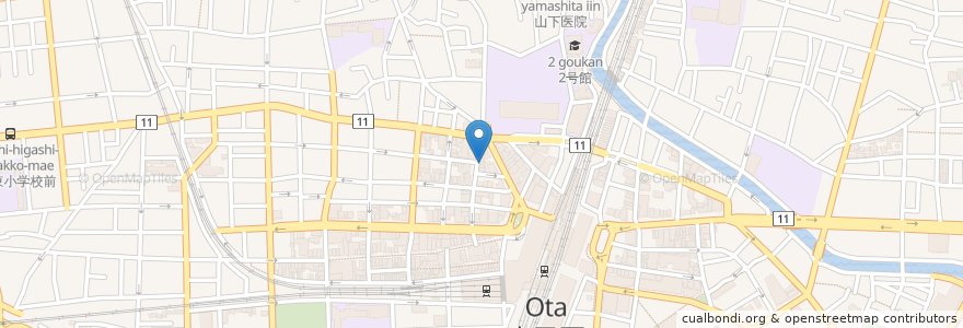 Mapa de ubicacion de ラーメン二郎　JR西口蒲田店 en Japón, Tokio, Ota.