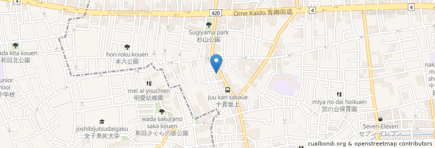 Mapa de ubicacion de ひまわり調剤薬局 en Giappone, Tokyo, 中野区.