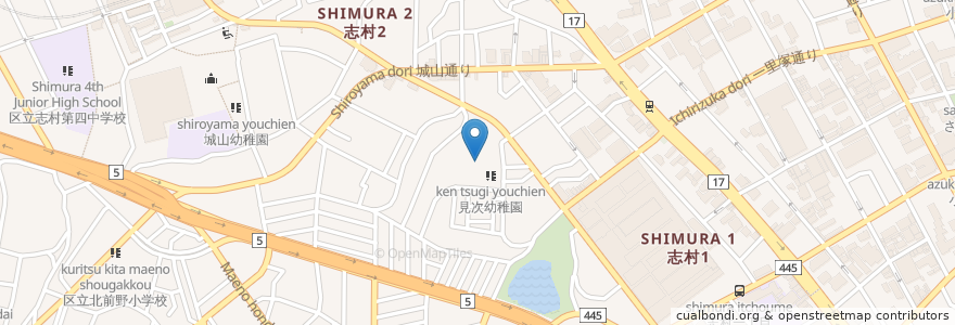 Mapa de ubicacion de 延命寺 en Japan, 東京都, 板橋区.