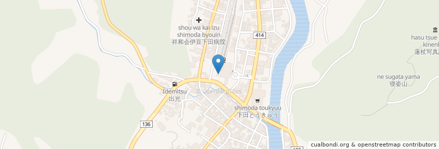 Mapa de ubicacion de 伊豆急下田駅 en ژاپن, 静岡県, 下田市.