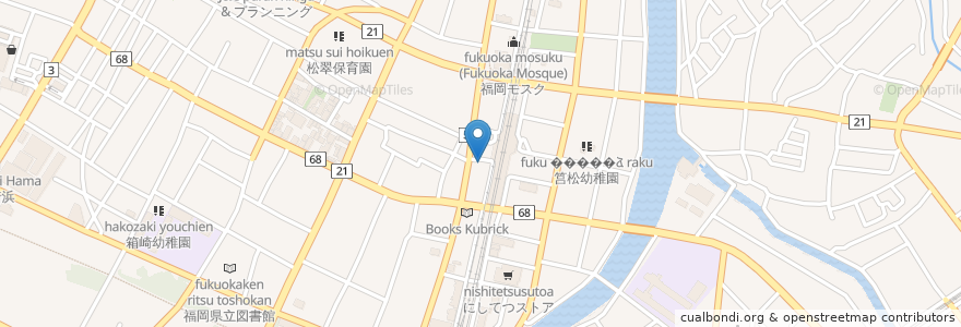 Mapa de ubicacion de まごころ保育園 en Jepun, 福岡県, 福岡市, 東区.
