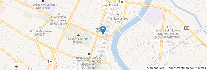Mapa de ubicacion de Times en Japonya, 福岡県, 福岡市, 東区.