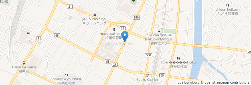 Mapa de ubicacion de 大衆酒場えびす en Япония, Фукуока, 福岡市, 東区.