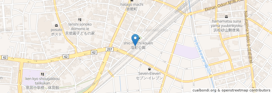 Mapa de ubicacion de 名鉄協商パーキング浜松海老塚町第３ en Japan, Shizuoka Prefecture, Hamamatsu, Naka Ward.