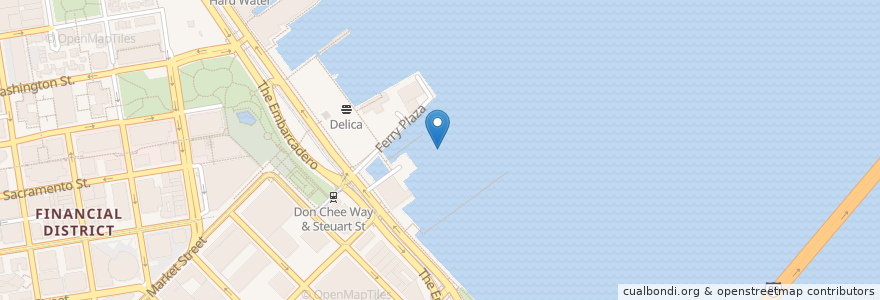 Mapa de ubicacion de Ferry Building Gate F en 美利坚合众国/美利堅合眾國, 加利福尼亚州/加利福尼亞州, 旧金山市县/三藩市市縣/舊金山市郡, 旧金山.