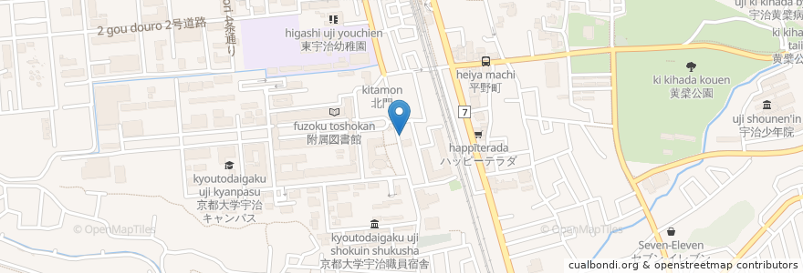 Mapa de ubicacion de チャイム en Japan, Kyoto Prefecture, Uji.