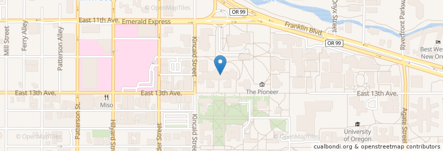 Mapa de ubicacion de Lillis Cafe en Stati Uniti D'America, Oregon, Lane County, Eugene.