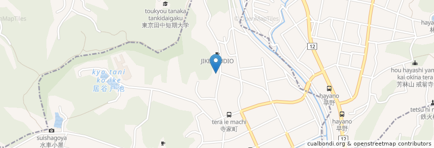 Mapa de ubicacion de 寺家町内会館 en Jepun, 神奈川県.