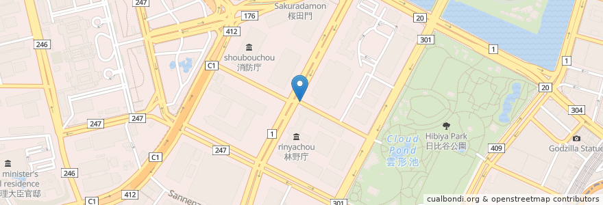 Mapa de ubicacion de ドトールコーヒーショップ en Japonya, 東京都, 千代田区.