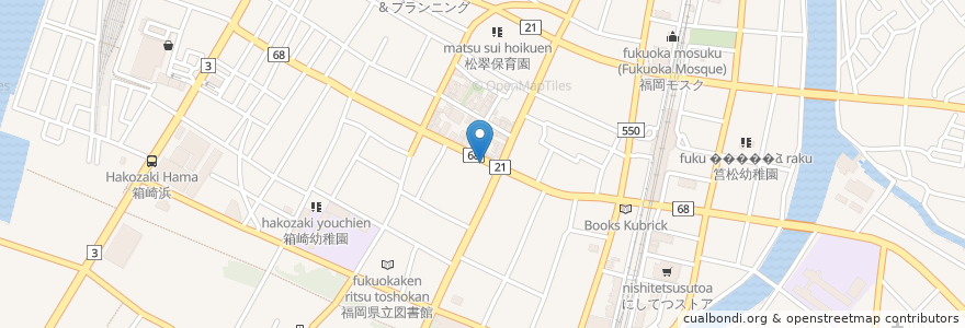 Mapa de ubicacion de スナックM en Japon, Préfecture De Fukuoka, 福岡市, 東区.