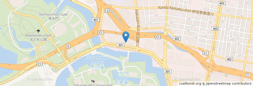 Mapa de ubicacion de 一番どり en Japon, Tokyo, 千代田区.