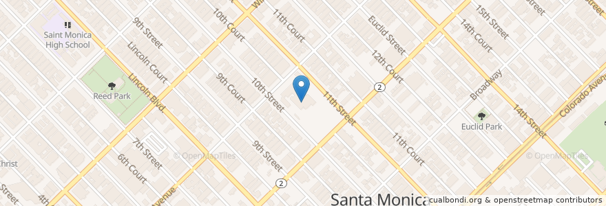 Mapa de ubicacion de Eli Broad Stage en Estados Unidos Da América, Califórnia, Los Angeles County.