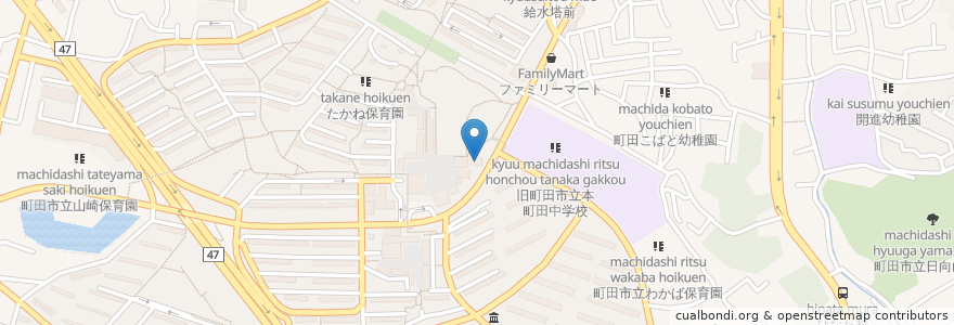 Mapa de ubicacion de 町田市木曽山崎コミュニティセンター(B館) en اليابان, 東京都, 町田市.