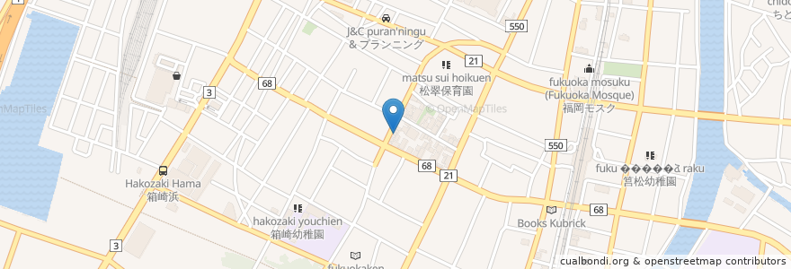 Mapa de ubicacion de 中華料理　ぼたん en Japão, 福岡県, 福岡市, 東区.
