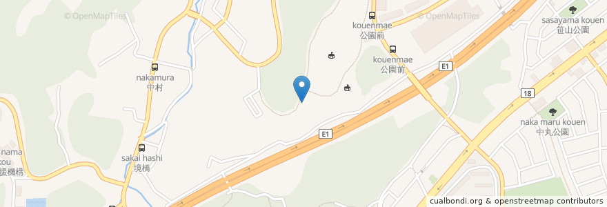 Mapa de ubicacion de バーベキュー広場 en Giappone, Prefettura Di Kanagawa, 横浜市, 緑区.