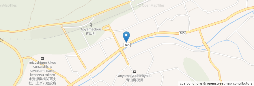 Mapa de ubicacion de 百五銀行 青山支店 en 日本, 三重県/三重縣, 伊賀市.
