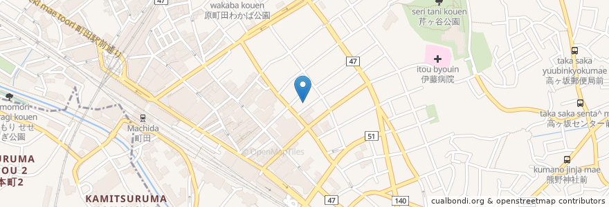 Mapa de ubicacion de あらいこどもアレルギークリニック en 일본, 도쿄도, 町田市.
