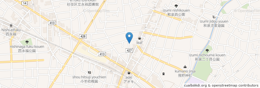 Mapa de ubicacion de 味大将 en ژاپن, 東京都, 杉並区.