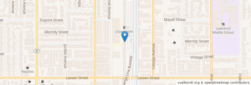Mapa de ubicacion de Chatsworth en United States, California, Los Angeles County, Los Angeles.