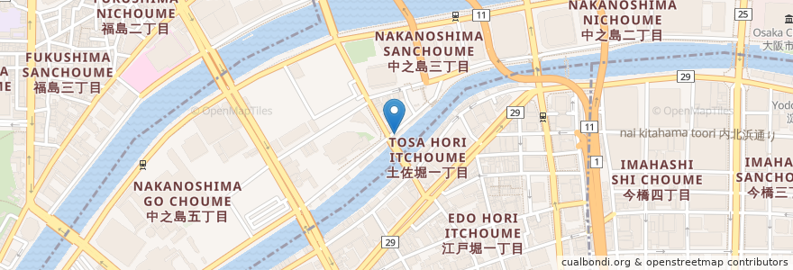 Mapa de ubicacion de NORTH SHORE en 日本, 大阪府, 大阪市, 北区.