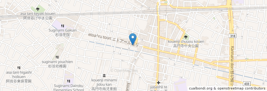 Mapa de ubicacion de mo mo mo en ژاپن, 東京都, 杉並区.