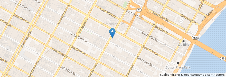 Mapa de ubicacion de Daniello's en Соединённые Штаты Америки, Нью-Йорк, Нью-Йорк, Округ Нью-Йорк, Манхэттен, Manhattan Community Board 6.