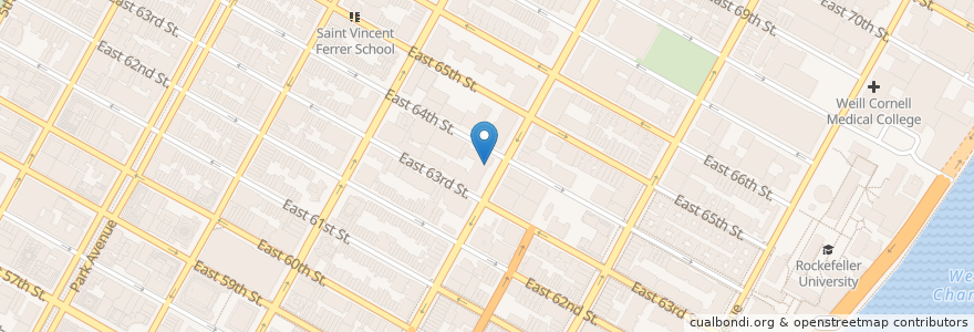 Mapa de ubicacion de Veterinary Emergency Group en 미국, 뉴욕, New York, New York County, Manhattan, Manhattan Community Board 8.