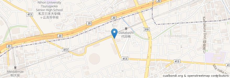 Mapa de ubicacion de 代田橋薬局 en Japão, Tóquio.