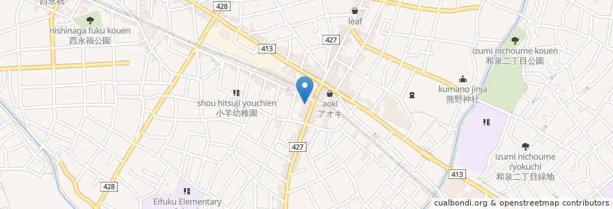 Mapa de ubicacion de すき家 en اليابان, 東京都, 杉並区.