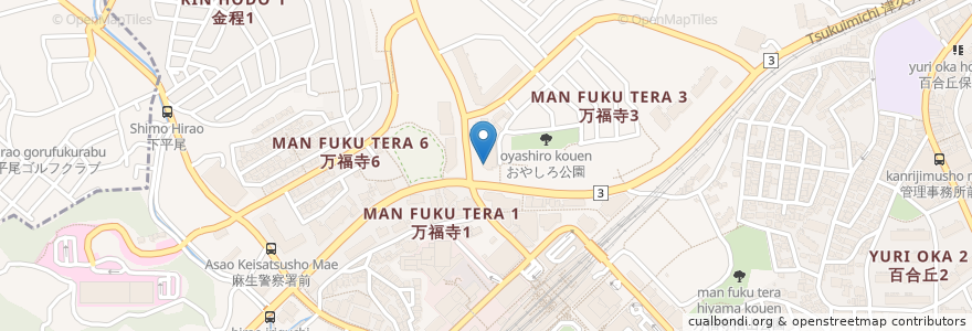 Mapa de ubicacion de Boyds Coffee en Japón, Prefectura De Kanagawa, Kawasaki, 麻生区.