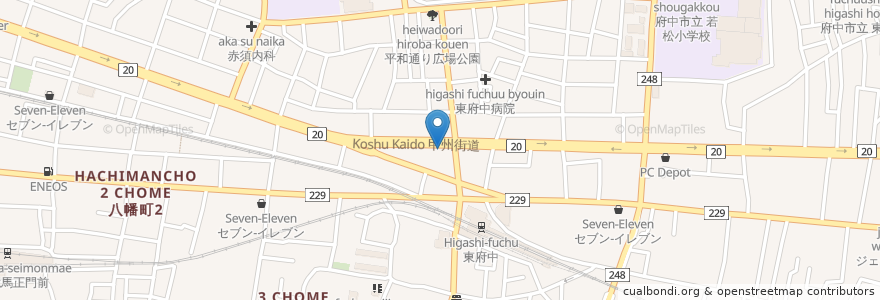 Mapa de ubicacion de もっけだのー en Japón, Tokio, Fuchu.