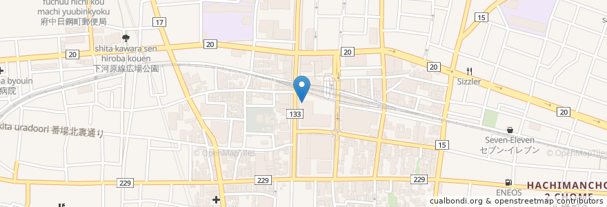 Mapa de ubicacion de タリーズコーヒー en Japão, Tóquio, 府中市.