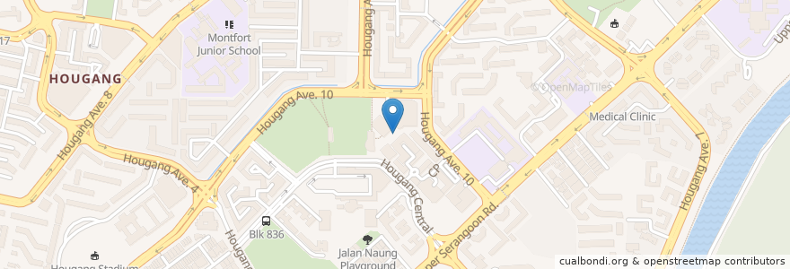 Mapa de ubicacion de Old Chang Kee en Singapura, Northeast.