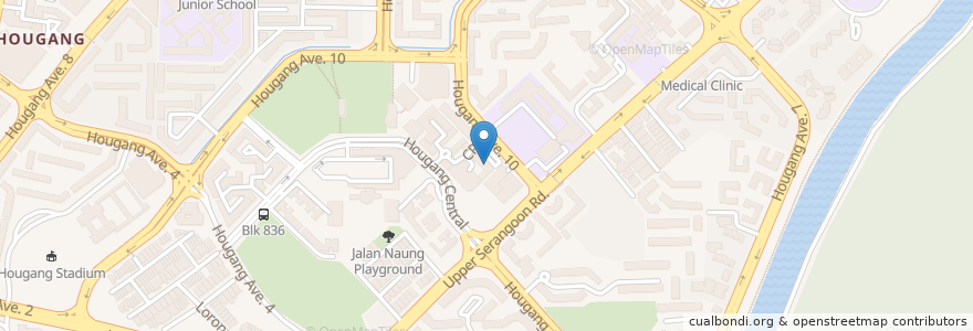 Mapa de ubicacion de Hougang Central Medical Clinic en 新加坡, 东北区.