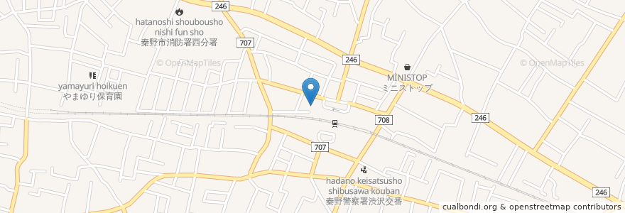 Mapa de ubicacion de まえだ眼科 en Japan, Kanagawa Prefecture, Hadano.