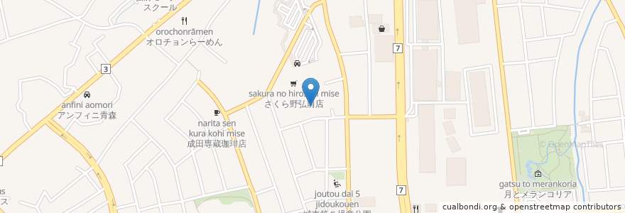 Mapa de ubicacion de マクドナルド en Jepun, 青森県, 弘前市.