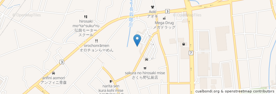 Mapa de ubicacion de ドトールコーヒーショップ en 日本, 青森県, 弘前市.