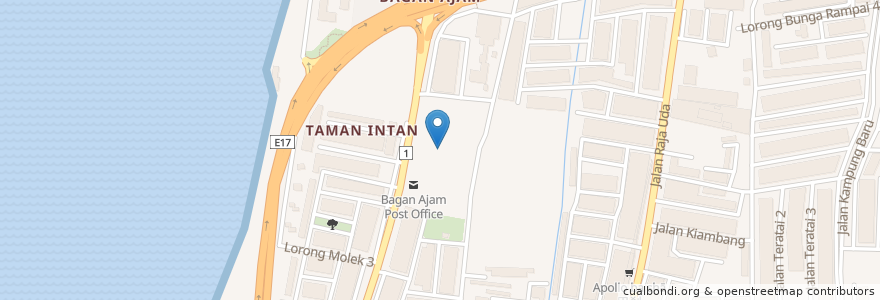Mapa de ubicacion de OldTown White Coffee en Malezya, Penang, Seberang Perai, Seberang Perai Utara.