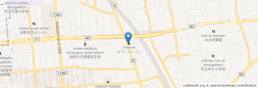 Mapa de ubicacion de 浦和まごころ整骨院 en Japan, Präfektur Saitama, Saitama, 浦和区.