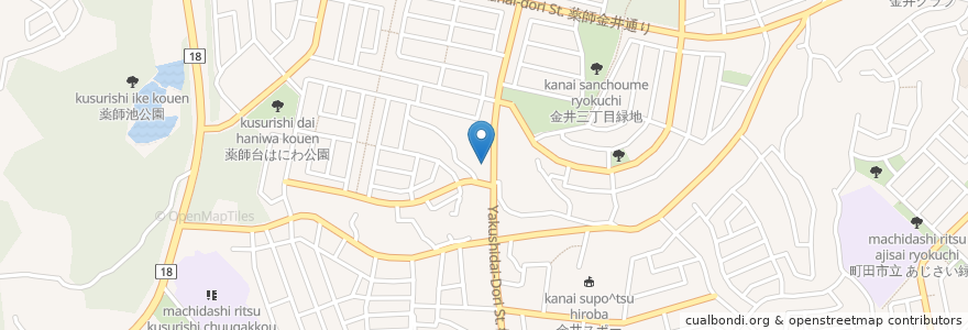 Mapa de ubicacion de 薬師台おはなぽっぽクリニック en Япония, Токио, Матида.