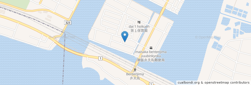 Mapa de ubicacion de 弁天島 田中外科クリニック en Japonya, 静岡県, 浜松市, 西区.