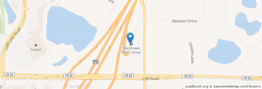 Mapa de ubicacion de Blackhawk P&R en アメリカ合衆国, ミネソタ州, Dakota County, Eagan.