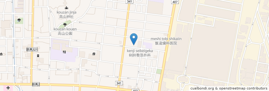Mapa de ubicacion de カナケン薬局 en 日本, 群馬県, 太田市.