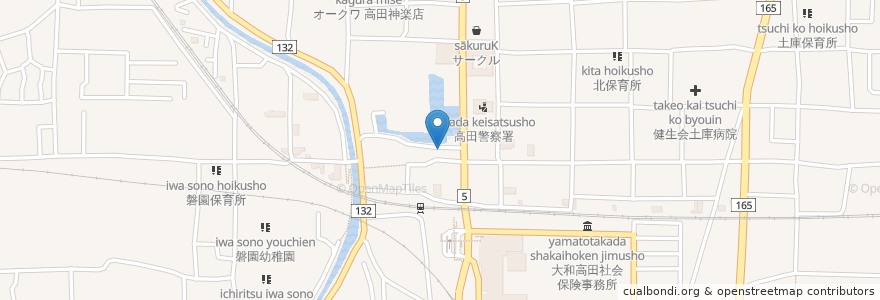 Mapa de ubicacion de フロンティア薬局 大和高田神楽店 en 日本, 奈良県, 大和高田市.
