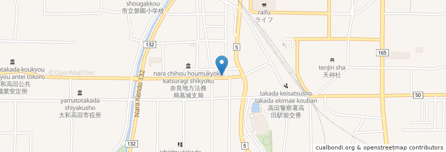 Mapa de ubicacion de 寿司千成 en 日本, 奈良県, 大和高田市.