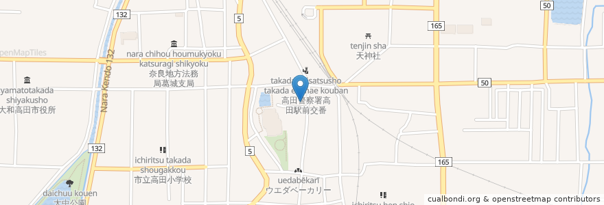 Mapa de ubicacion de 佛願寺 en 日本, 奈良県, 大和高田市.