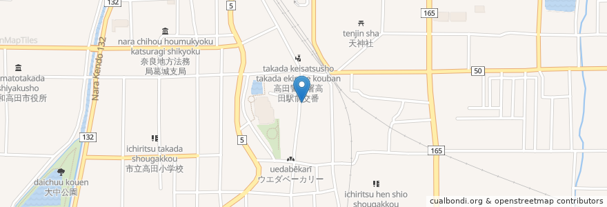Mapa de ubicacion de たから屋 en Japonya, 奈良県, 大和高田市.
