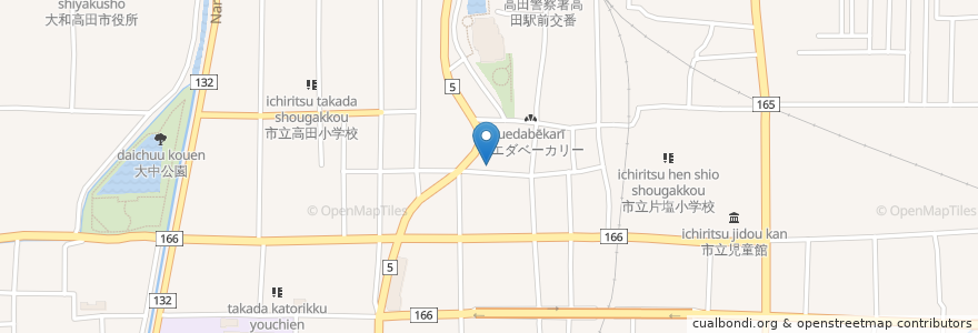 Mapa de ubicacion de 東辻医院 en 日本, 奈良県, 大和高田市.