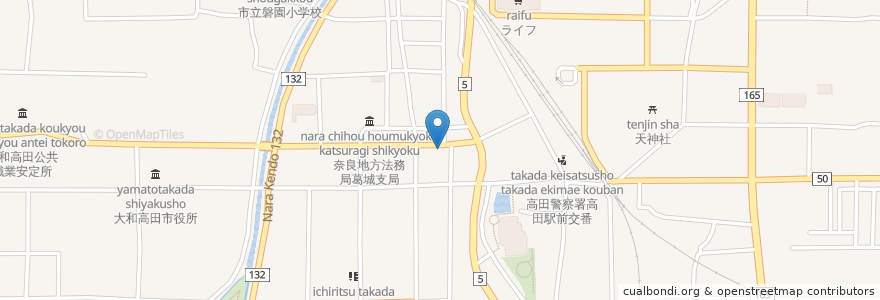 Mapa de ubicacion de 喫茶ヴェルナー en ژاپن, 奈良県, 大和高田市.