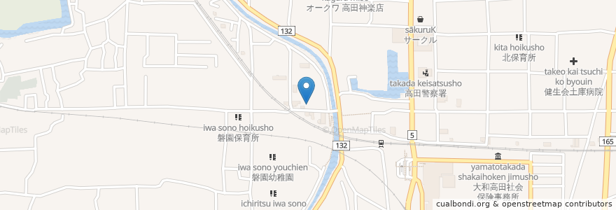 Mapa de ubicacion de 中家医院 en Japonya, 奈良県, 大和高田市.